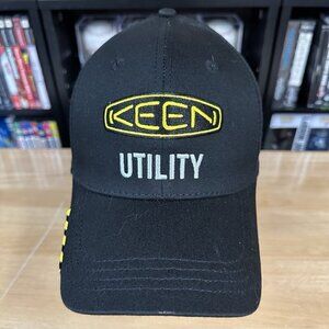 Keen Utility Hat Cap Black Yellow FlexFit S/M Small/Medium OSFM